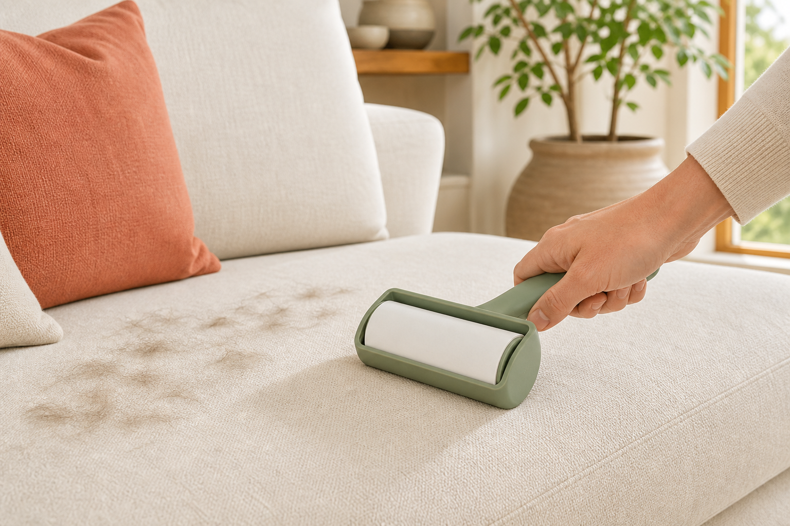 How to remove dog hair from a sofa without damaging the fabric